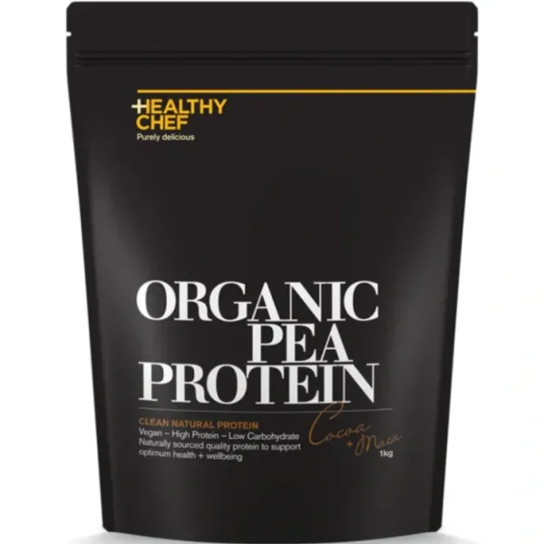 The Healthy Chef Organic Pea Protein Cocoa + Maca 1kg - Fresh Bloom Skin - Premium Skincare Solutions for Nourished, Hydrated, and Radiant Skin Every Day