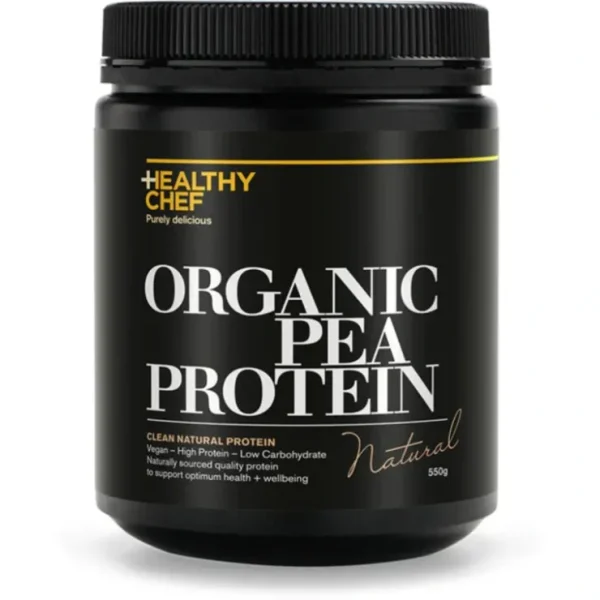 The Healthy Chef Organic Pea Protein Natural 550g - Fresh Bloom Skin - Premium Skincare Solutions for Nourished, Hydrated, and Radiant Skin Every Day