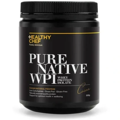 The Healthy Chef Pure Native WPI Cocoa 550g - Fresh Bloom Skin - Premium Skincare Solutions for Nourished, Hydrated, and Radiant Skin Every Day