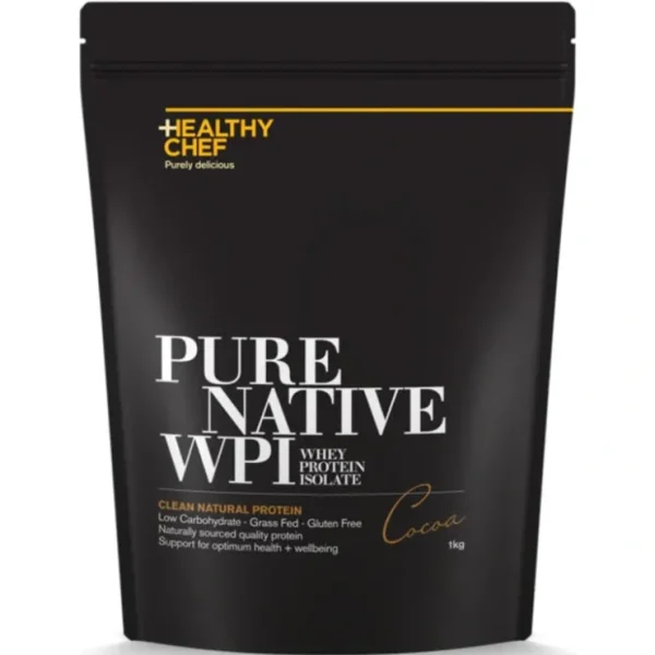The Healthy Chef Pure Native WPI Cocoa 1kg - Fresh Bloom Skin - Premium Skincare Solutions for Nourished, Hydrated, and Radiant Skin Every Day