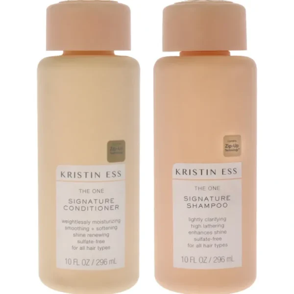 The One Signature Kit by Kristin Ess for Unisex - 2 Pc Kit 10oz Conditioner, 10oz Shampoo - Fresh Bloom Skin - Premium Skincare Solutions for Nourished, Hydrated, and Radiant Skin Every Day