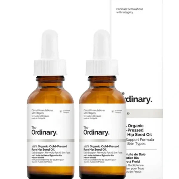 The Ordinary 100% Organic Cold-Pressed Rose Hip Seed Oil [Double Pack] 2 x 30ml - Fresh Bloom Skin - Premium Skincare Solutions for Nourished, Hydrated, and Radiant Skin Every Day