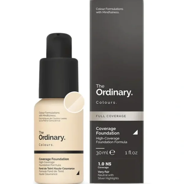 The Ordinary Coverage Foundation (1.0 N) 30ml - Fresh Bloom Skin - Premium Skincare Solutions for Nourished, Hydrated, and Radiant Skin Every Day