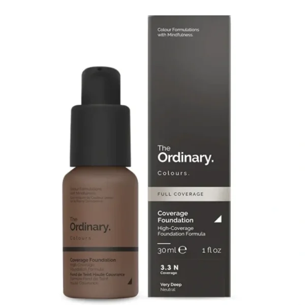 The Ordinary Coverage Foundation (3.3 N) 30ml - Fresh Bloom Skin - Premium Skincare Solutions for Nourished, Hydrated, and Radiant Skin Every Day