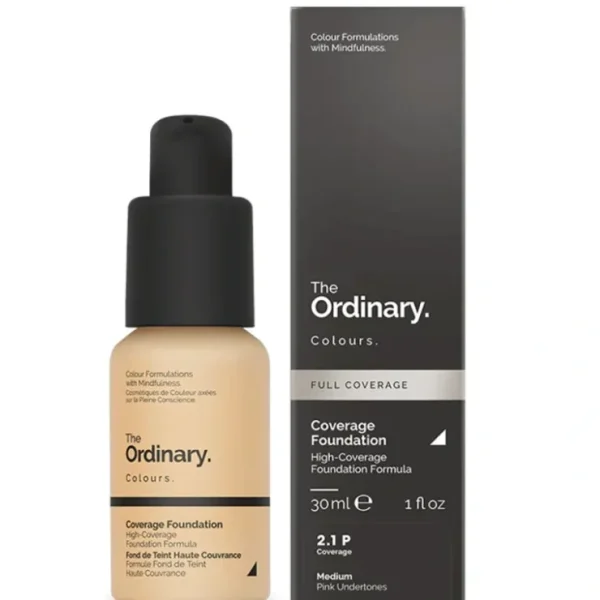 The Ordinary Coverage Foundation (2.1 P) 30ml - Fresh Bloom Skin - Premium Skincare Solutions for Nourished, Hydrated, and Radiant Skin Every Day