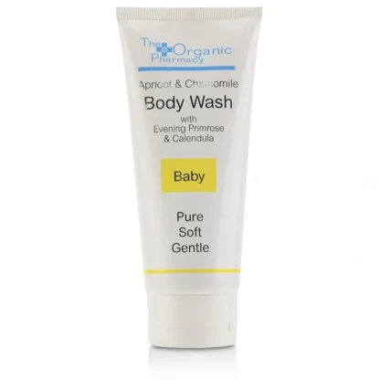 The Organic Pharmacy Apricot & Chamomile Body Wash - For Baby 100ml/3.4oz - Fresh Bloom Skin - Premium Skincare Solutions for Nourished, Hydrated, and Radiant Skin Every Day