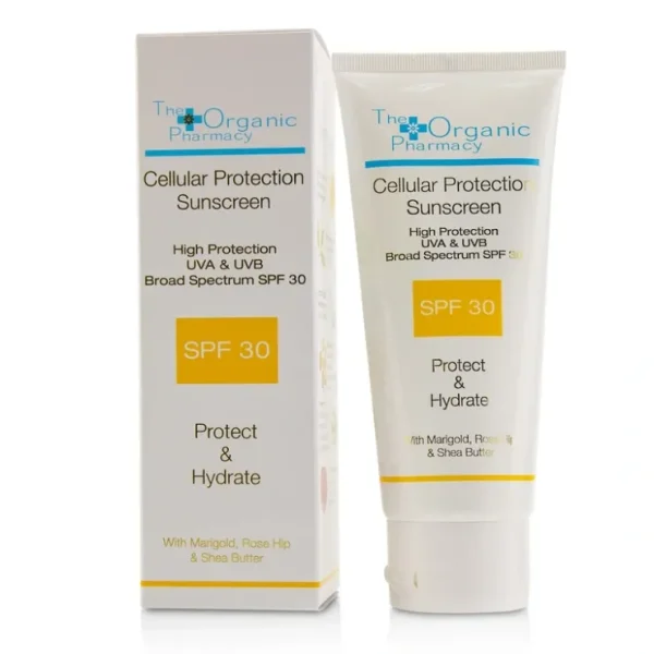 The Organic Pharmacy Cellular Protection Sunscreen SPF 30 100ml/3.4oz - Fresh Bloom Skin - Premium Skincare Solutions for Nourished, Hydrated, and Radiant Skin Every Day