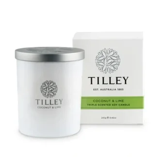 TILLEY TILLEY -Coconut & Lime Soy Candle 240G Fixed size - Fresh Bloom Skin - Premium Skincare Solutions for Nourished, Hydrated, and Radiant Skin Every Day