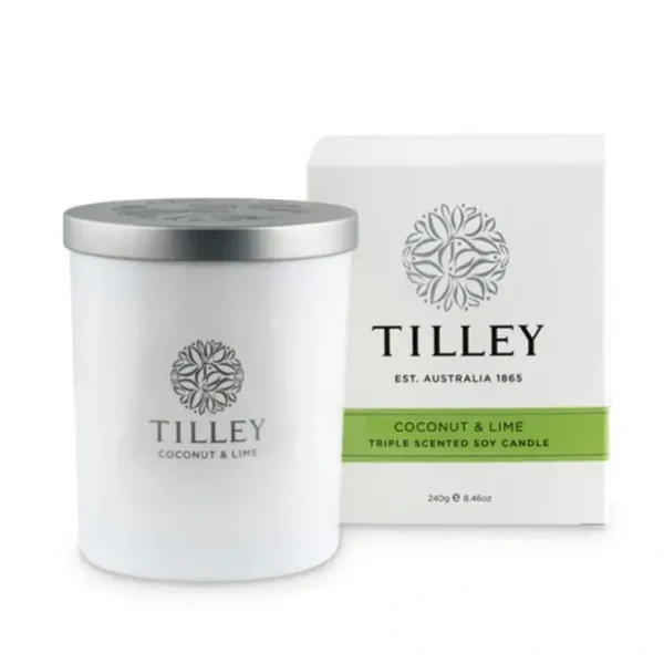 TILLEY TILLEY -Coconut & Lime Soy Candle 240G Fixed size - Fresh Bloom Skin - Premium Skincare Solutions for Nourished, Hydrated, and Radiant Skin Every Day