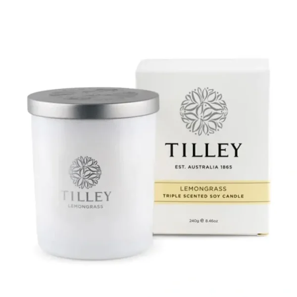 TILLEY TILLEY -Lemongrass Soy Candle 240G Fixed size - Fresh Bloom Skin - Premium Skincare Solutions for Nourished, Hydrated, and Radiant Skin Every Day