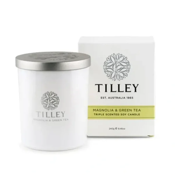 TILLEY TILLEY -Magnolia & Green Tea Soy Candle 240G Fixed size - Fresh Bloom Skin - Premium Skincare Solutions for Nourished, Hydrated, and Radiant Skin Every Day