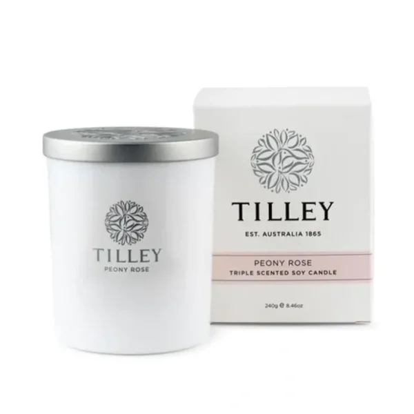 TILLEY TILLEY -Peony Rose Soy Candle 240G Fixed size - Fresh Bloom Skin - Premium Skincare Solutions for Nourished, Hydrated, and Radiant Skin Every Day