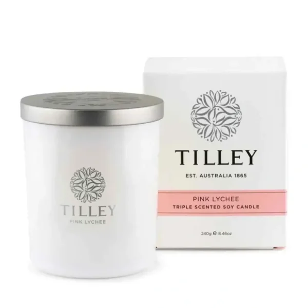 TILLEY TILLEY -Pink Lychee Soy Candle 240G Fixed size - Fresh Bloom Skin - Premium Skincare Solutions for Nourished, Hydrated, and Radiant Skin Every Day