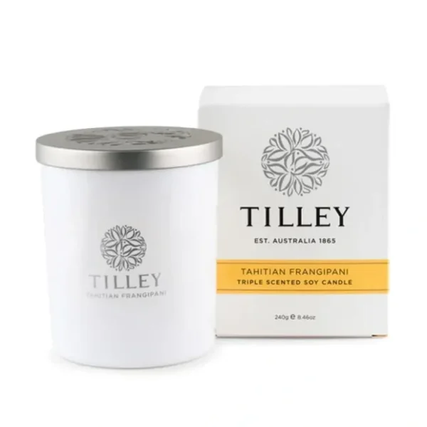 TILLEY TILLEY -Tahitian Frangipani Soy Candle 240G Fixed size - Fresh Bloom Skin - Premium Skincare Solutions for Nourished, Hydrated, and Radiant Skin Every Day