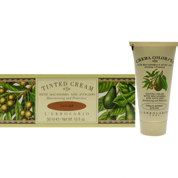Tinted Cream - Date Hue by LErbolario for Women - 1.6 oz Cream - Fresh Bloom Skin - Premium Skincare Solutions for Nourished, Hydrated, and Radiant Skin Every Day