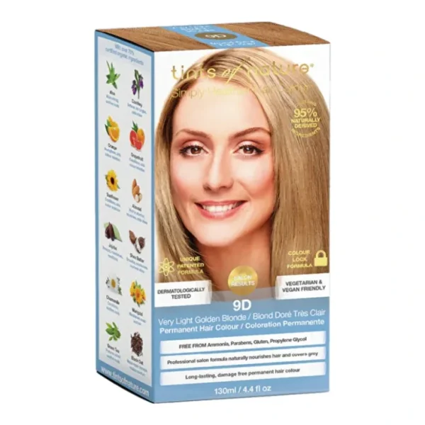 Tints of Nature Perm. Hair Colour V.Light Golden Blonde 9D - Fresh Bloom Skin - Premium Skincare Solutions for Nourished, Hydrated, and Radiant Skin Every Day