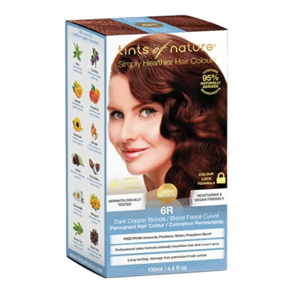 Tints of Nature Permanent Hair Colour Dark Copper Blonde 6R - Fresh Bloom Skin - Premium Skincare Solutions for Nourished, Hydrated, and Radiant Skin Every Day