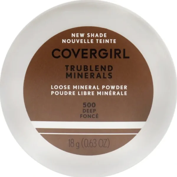 TruBlend Loose Mineral Powder - 500 Deep by CoverGirl for Women - 0.63 oz Powder - Fresh Bloom Skin - Premium Skincare Solutions for Nourished, Hydrated, and Radiant Skin Every Day