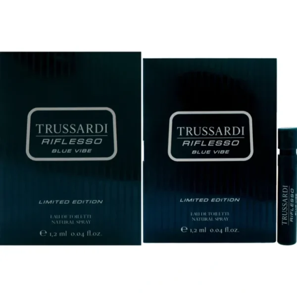 Trussardi Riflesso Blue Vibe Limited Edition by Trussardi for Men - 1.2 ml EDT Spray (Mini) - Fresh Bloom Skin - Premium Skincare Solutions for Nourished, Hydrated, and Radiant Skin Every Day