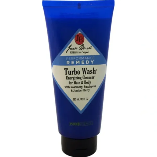 Turbo Wash Energizing Cleanser For Hair And Body by Jack Black for Men - 10 oz Body Wash - Fresh Bloom Skin - Premium Skincare Solutions for Nourished, Hydrated, and Radiant Skin Every Day