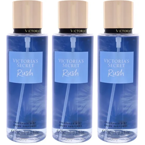 Victorias Secret Rush Fragrance Mist by Victorias Secret for Women - 8.4 oz Fragrance Mist - Pack of 3 - Fresh Bloom Skin - Premium Skincare Solutions for Nourished, Hydrated, and Radiant Skin Every Day