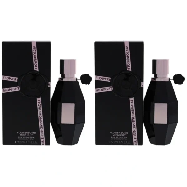 Viktor & Rolf Flowerbomb Midnight by Viktor and Rolf for Women - 1.7 oz EDP Spray - Pack of 2 - Fresh Bloom Skin - Premium Skincare Solutions for Nourished, Hydrated, and Radiant Skin Every Day