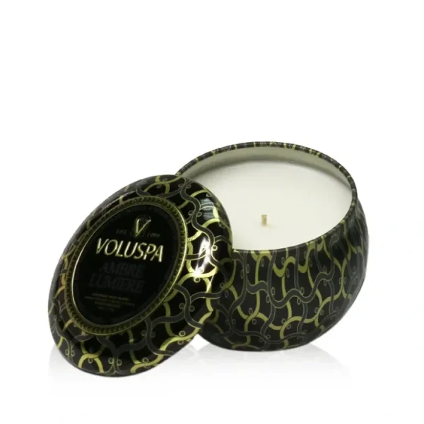 Voluspa Mini Tin Candle - Ambre Lumiere 113g/4oz - Fresh Bloom Skin - Premium Skincare Solutions for Nourished, Hydrated, and Radiant Skin Every Day