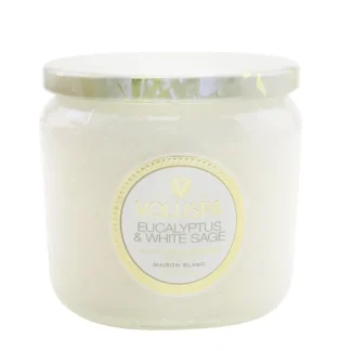 Voluspa Petite Jar Candle - Eucalyptus & White Sage 128g/4.5oz - Fresh Bloom Skin - Premium Skincare Solutions for Nourished, Hydrated, and Radiant Skin Every Day
