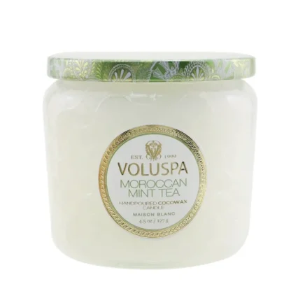 Voluspa Petite Jar Candle - Moroccan Mint Tea 127g/4.5oz - Fresh Bloom Skin - Premium Skincare Solutions for Nourished, Hydrated, and Radiant Skin Every Day
