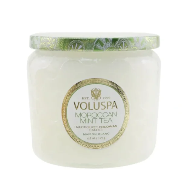 Voluspa Petite Jar Candle - Moroccan Mint Tea 127g/4.5oz - Fresh Bloom Skin - Premium Skincare Solutions for Nourished, Hydrated, and Radiant Skin Every Day