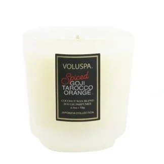 Voluspa Petite Pedestal Candle - Spiced Goji Tarocco Orange 72g/2.5oz - Fresh Bloom Skin - Premium Skincare Solutions for Nourished, Hydrated, and Radiant Skin Every Day