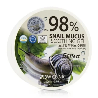 3W Clinic 98% Snail Mucus Soothing Gel 300ml/10.14oz - Fresh Bloom Skin - Premium Skincare Solutions for Nourished, Hydrated, and Radiant Skin Every Day