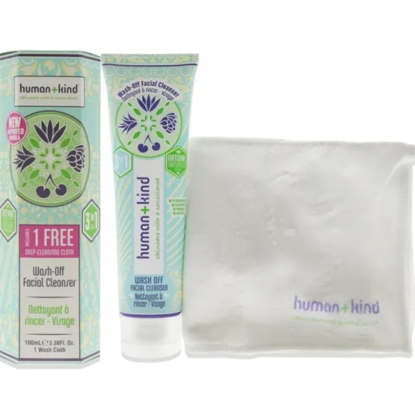 Wash-Off Facial Cleanser by Human+Kind for Unisex - 3.38 oz Cleanser - Fresh Bloom Skin - Premium Skincare Solutions for Nourished, Hydrated, and Radiant Skin Every Day