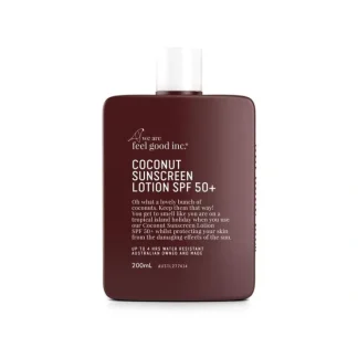 We Are Feel Good Inc. Sunscreen Lotion SPF50+ 200ml - Coconut - Fresh Bloom Skin - Premium Skincare Solutions for Nourished, Hydrated, and Radiant Skin Every Day