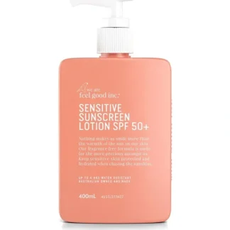 We Are Feel Good Inc. Sunscreen Lotion SPF50+ 400ml - Sensitive - Fresh Bloom Skin - Premium Skincare Solutions for Nourished, Hydrated, and Radiant Skin Every Day