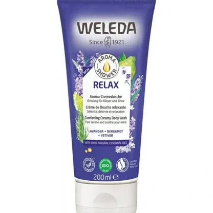 Weleda Aroma Shower Gel Relax (Lavender + Bergamot + Vetiver) 200ml - Fresh Bloom Skin - Premium Skincare Solutions for Nourished, Hydrated, and Radiant Skin Every Day
