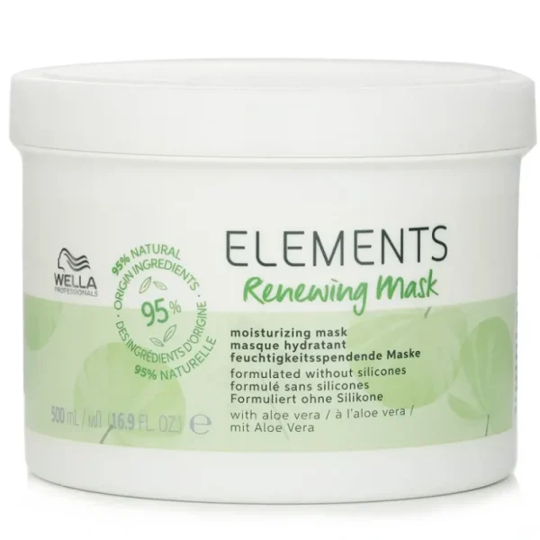 Wella Elements Renewing Mask 500ml/16.9oz - Fresh Bloom Skin - Premium Skincare Solutions for Nourished, Hydrated, and Radiant Skin Every Day