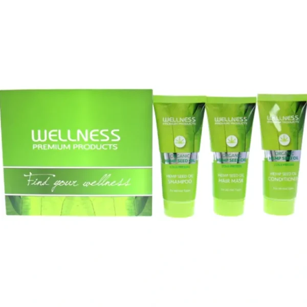 Wellness Hemp Seed Oil Top 3 by Wellness for Unisex - 3 x 1.7 oz Shampoo, Conditioner, Mask - Fresh Bloom Skin - Premium Skincare Solutions for Nourished, Hydrated, and Radiant Skin Every Day