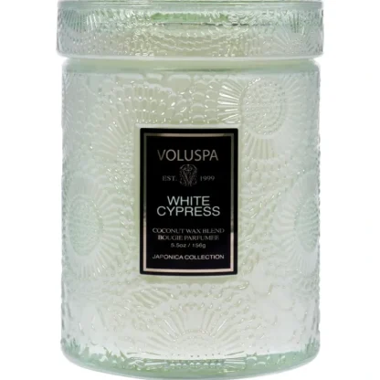 White Cypress - Small by Voluspa for Unisex - 5.5 oz Candle - Fresh Bloom Skin - Premium Skincare Solutions for Nourished, Hydrated, and Radiant Skin Every Day