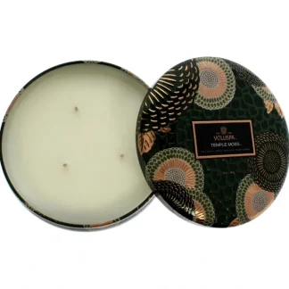 3 Wick Tin Candle - Temple Moss by Voluspa for Unisex - 12 oz Candle - Fresh Bloom Skin - Premium Skincare Solutions for Nourished, Hydrated, and Radiant Skin Every Day