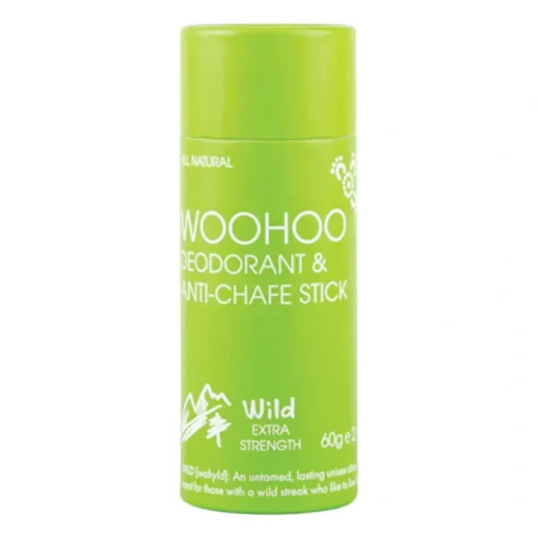 Woohoo Deodorant & Anti-Chafe Stick Wild (Ultra Strength Unisex) 60g - Fresh Bloom Skin - Premium Skincare Solutions for Nourished, Hydrated, and Radiant Skin Every Day