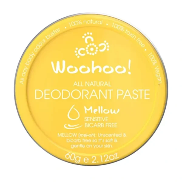 Woohoo Deodorant Paste Mellow (Sensitive) Tin 60g - Fresh Bloom Skin - Premium Skincare Solutions for Nourished, Hydrated, and Radiant Skin Every Day