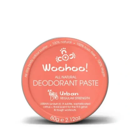 Woohoo Deodorant Paste Urban Tin 60g - Regular Strength - Fresh Bloom Skin - Premium Skincare Solutions for Nourished, Hydrated, and Radiant Skin Every Day