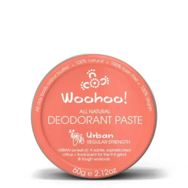 Woohoo Deodorant Paste Urban Tin 60g - Regular Strength - Fresh Bloom Skin - Premium Skincare Solutions for Nourished, Hydrated, and Radiant Skin Every Day