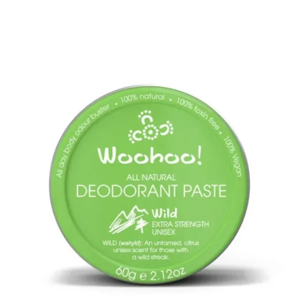 Woohoo Deodorant Paste Wild Tin 60g - Extra Strength Unisex - Fresh Bloom Skin - Premium Skincare Solutions for Nourished, Hydrated, and Radiant Skin Every Day