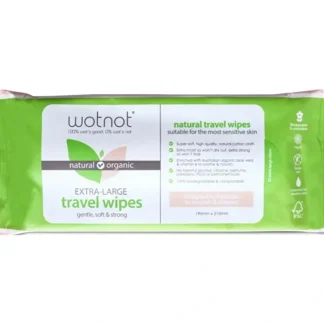 Wotnot Naturals 100% Natural Wipes (Soft Pack Travel Case Refill) x 20 Pack - Fresh Bloom Skin - Premium Skincare Solutions for Nourished, Hydrated, and Radiant Skin Every Day
