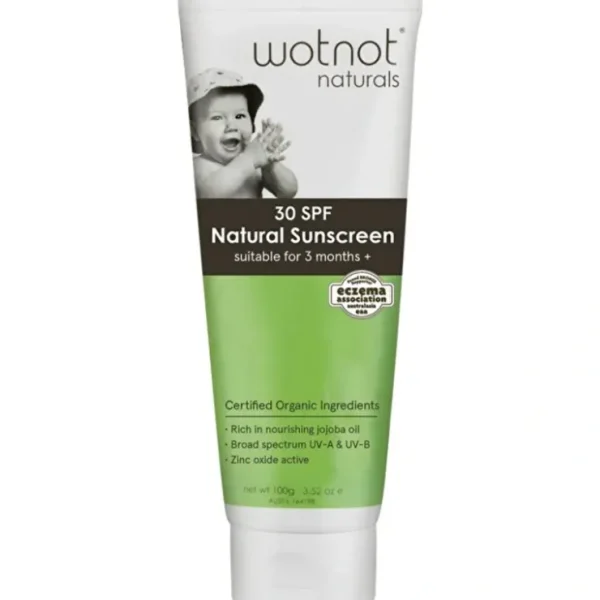 Wotnot Naturals Natural Sunscreen SPF 30 100g - Fresh Bloom Skin - Premium Skincare Solutions for Nourished, Hydrated, and Radiant Skin Every Day