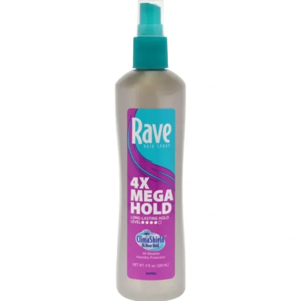 4X Mega Hold Hairspray by Rave for Unisex - 11 oz Hair Spray - Fresh Bloom Skin - Premium Skincare Solutions for Nourished, Hydrated, and Radiant Skin Every Day