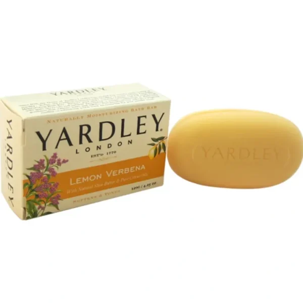 Yardley London Lemon Verbena With Shea Butter Bar Soap by Yardley London for Unisex - 4.25 oz Soap - Fresh Bloom Skin - Premium Skincare Solutions for Nourished, Hydrated, and Radiant Skin Every Day